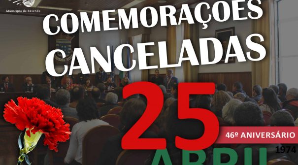 Comemorações do 25 de abril canceladas