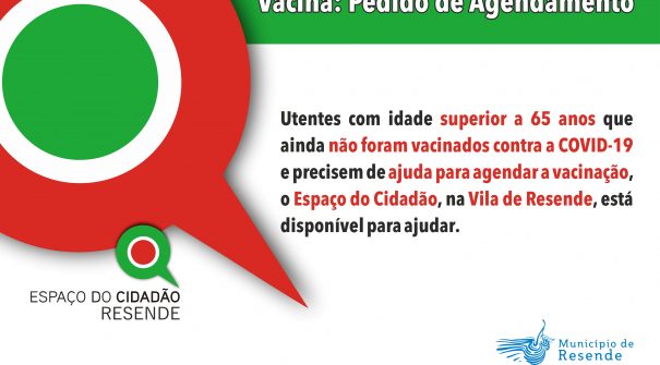 Agendamento de vacinação contra a COVID-19 no Espaço do Cidadão