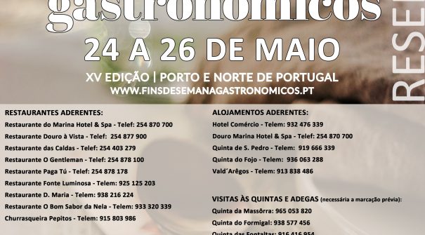 Fim-de-semana gastronómico de 24 a 26 de maio em Resende