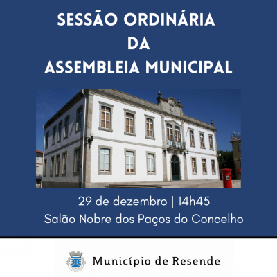 Sessão Ordinária da Assembleia Municipal | 29 de dezembro