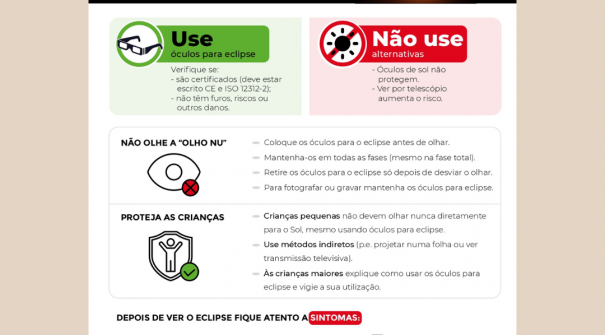 Eclipse Solar | Recomendações DGS