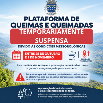 Plataforma de Queimas e Queimadas temporariamente suspensa